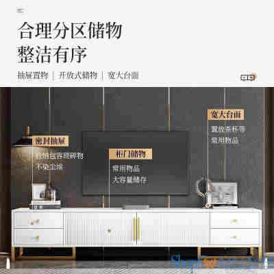 电视柜简约现代轻奢卧室电视机柜茶几组合小户型客厅特价地柜子